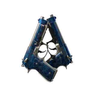 Dual Berettas | Cobalt Quartz (Field-Tested)